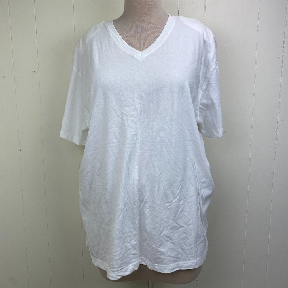 NWOT Jennifer Moore White T-Shirt 3X
